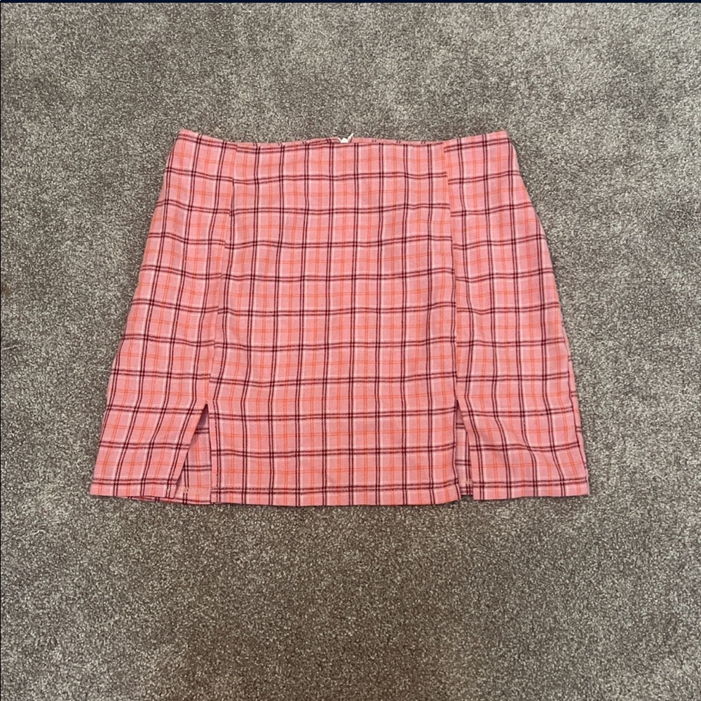 Pink mini skirt